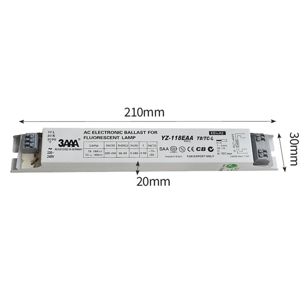 3AAA YZ-118EAA T8 TC-L 18W Electronic Ballast