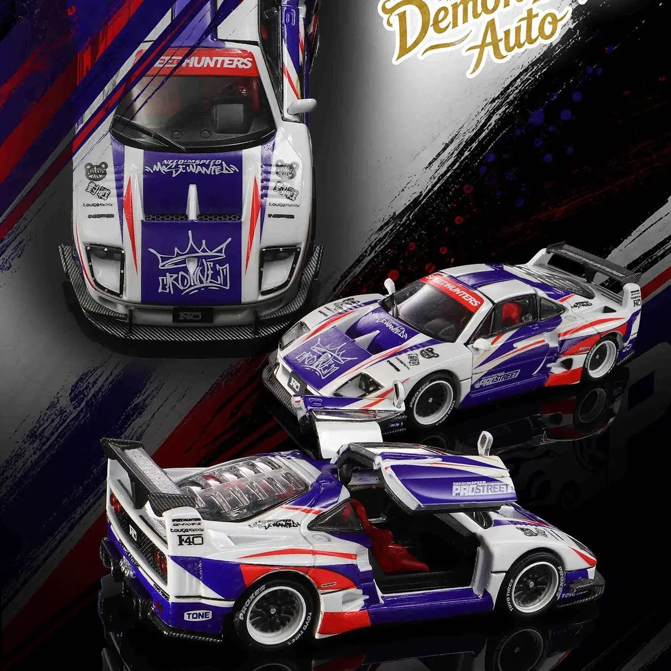 Demon King Malaysia Exhibition, Limited 1:64 GTR R34 Pagani M4 Model, Alloy Model