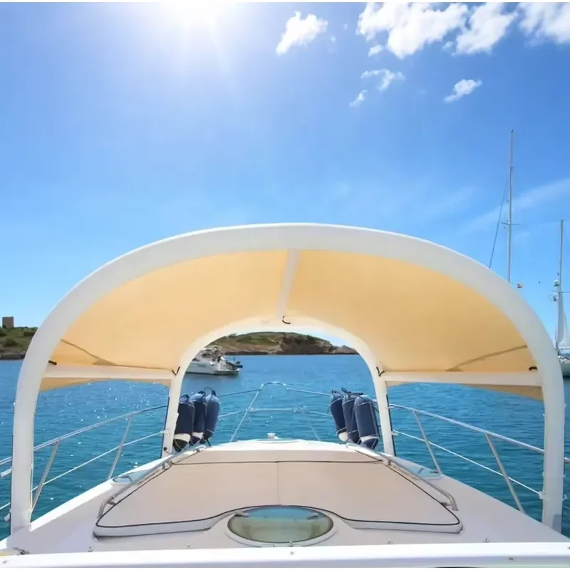 Marine Grade Inflatable Boat Bimini Top Canopy Foldable Portable Yacht Sun Shade Awning for Sea Travel