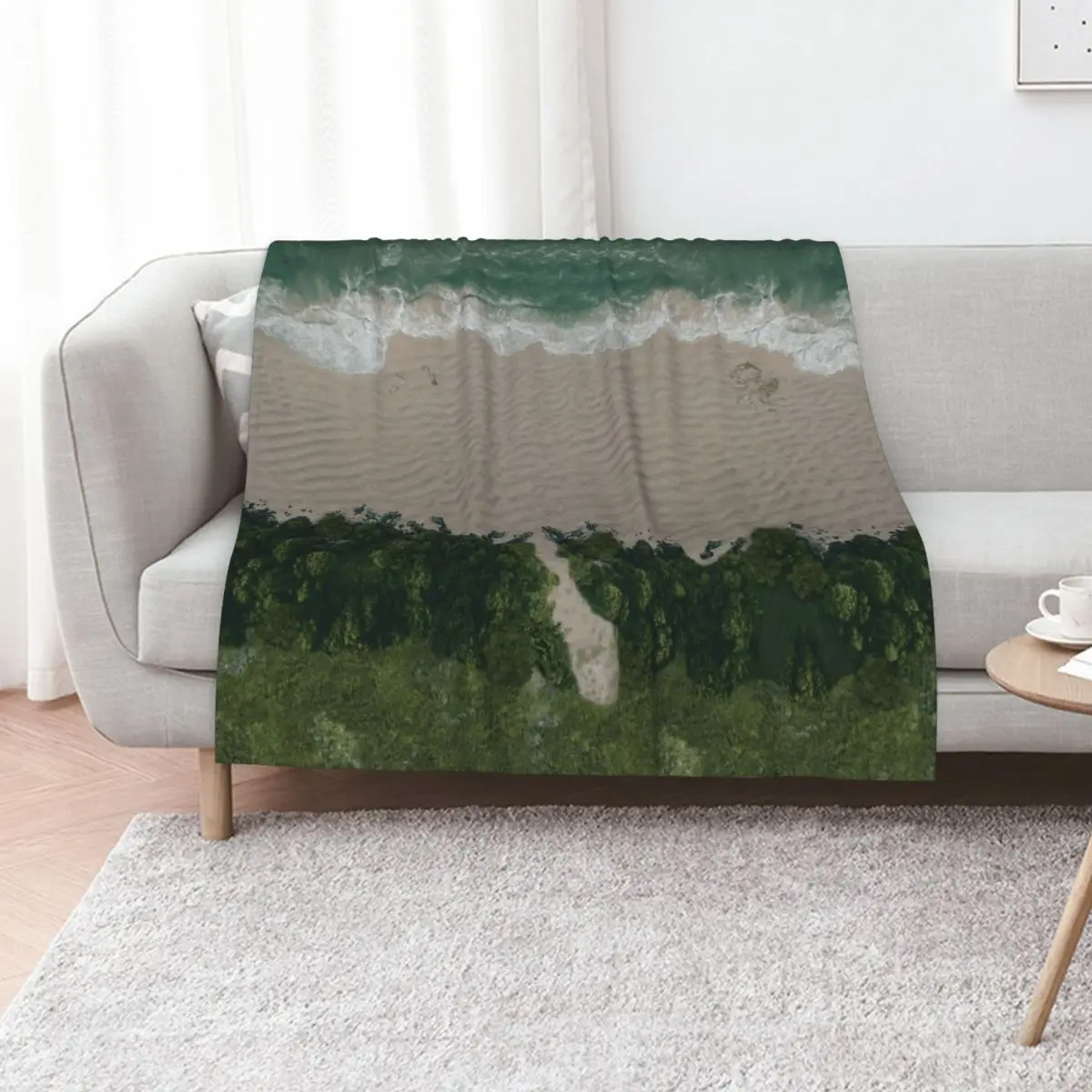 Beach Design 001 Battle Map for Table Top Gaming RPG Miniatures Throw Blanket Plush Decorative Throw halloween Blankets