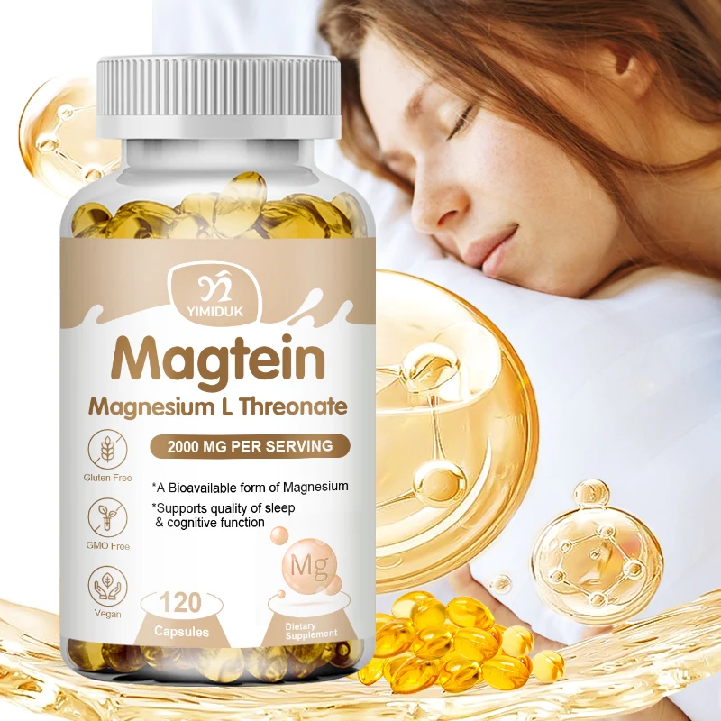 

Magtein Magnesium L-Threonate Capsules Supports Focus, Memory & Learning Brain Health Supports Quality of Sleep