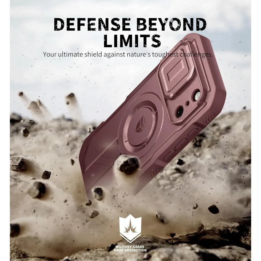 Per la custodia per iPhone 17 Pro con doppio telaio frontale e cover per fotocamera flip integrata con cavalletto incorporato