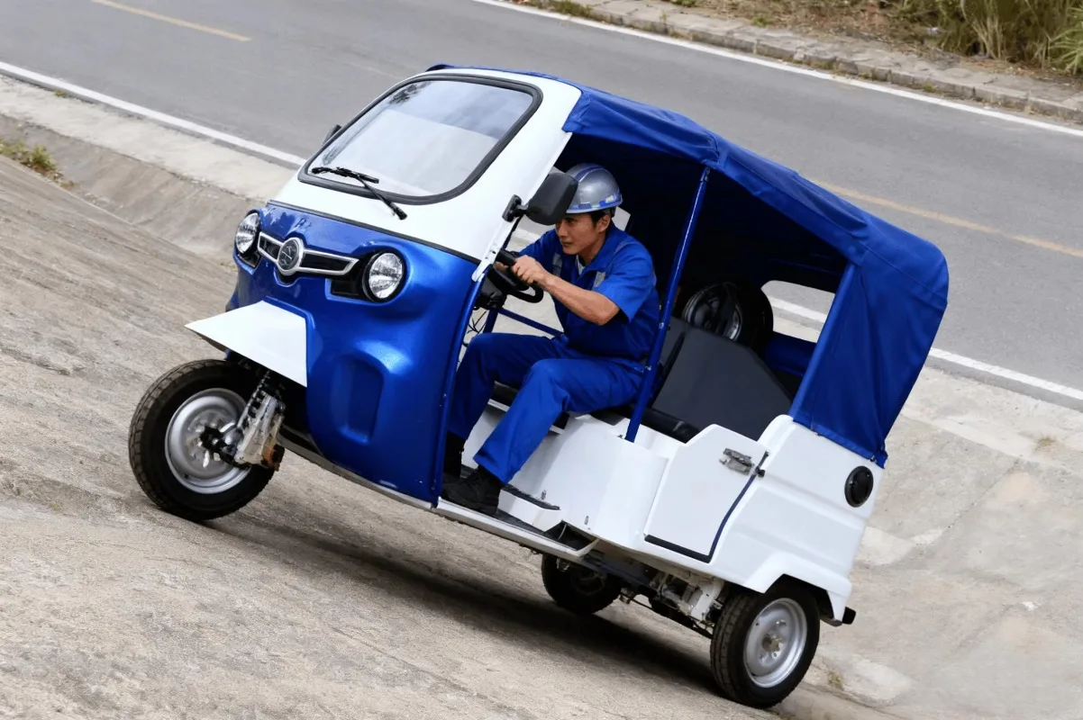 Stable Braking System Electric Three Wheeler Safe Driving Electric Tricycle Farm Rural Goods Delivery Unpaved Road Logistics