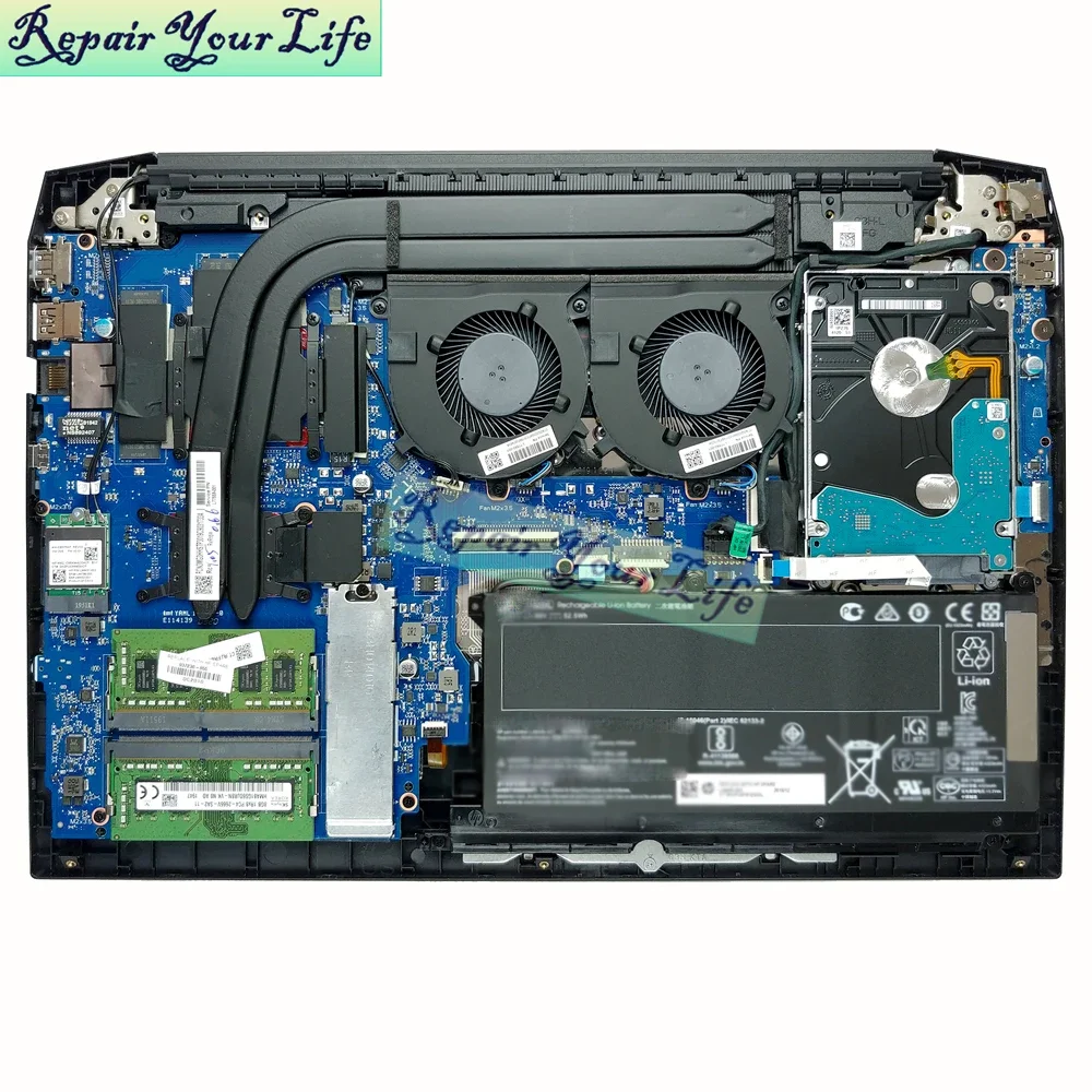 Wentylator chłodzący procesor do notebooka HP Pavilion Gaming 15-EC 15T-EC 15Z-EC 16-A 16T-A TPN-Q284 Q229 L72702-001 L77560-001 OFM3F0000H — zdjęcie produktu 6