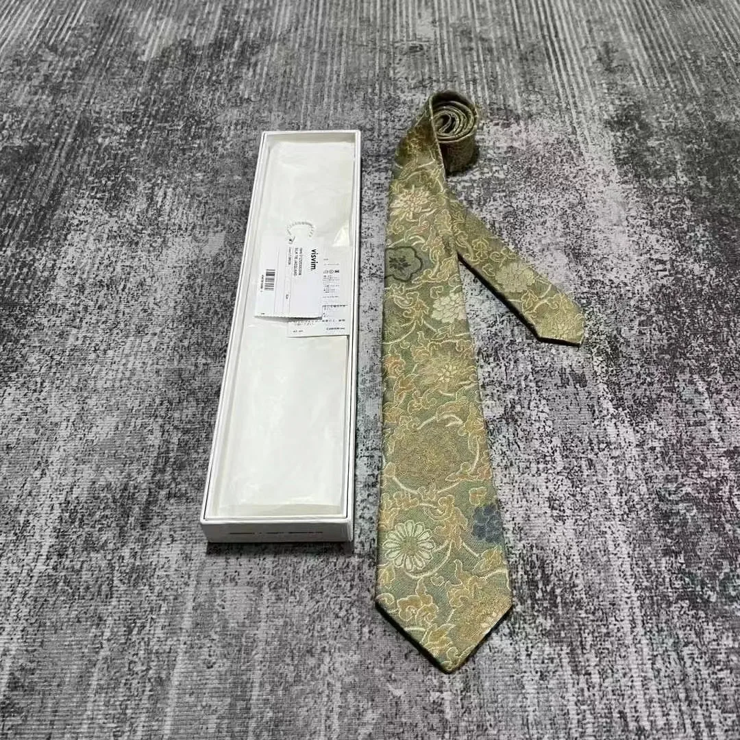 23AW Japanese Style VISVIM SILK TIE JACQUARD Tie for Men Apparel Accessories Fashionable Casual Versatile Tie