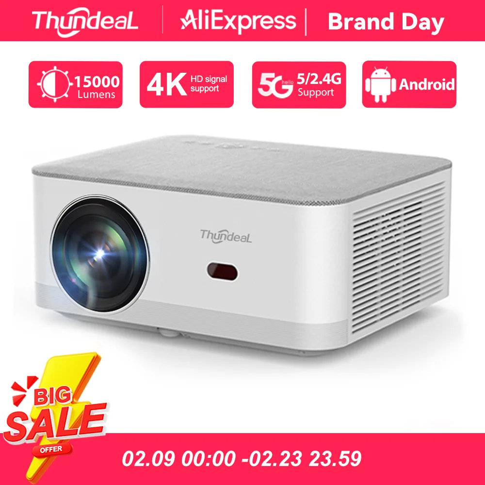 ThundeaL TD92Pro Full HD 1080P 2K 4K Projector TD92 Pro WIFI Android Beam Projector Home Theater Game Movie Video Player Beamer