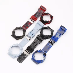 Strap accessories for GA110 120 140 100 GAX100 GD100 denim crack camouflage strap Watch  case pin buckle 16mm unisex