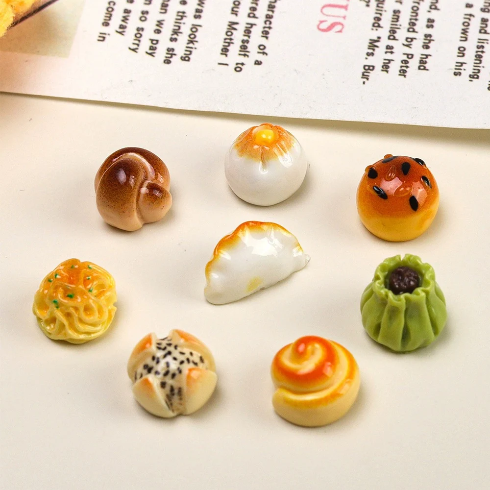 20PCS Mini Breakfast Series Miniature Flat Back Resin Cabochons For Hairpin Scrapbooking DIY Home Decor Craft Accessories
