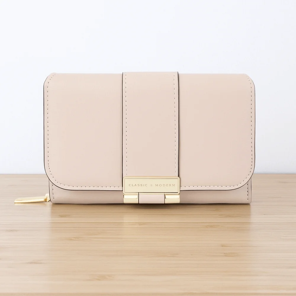 Retro Purse PU Leather Short Wallet Zipper Multifunctional Three Fold Wallet Foldable Large Capacity Women Card Holder Gift