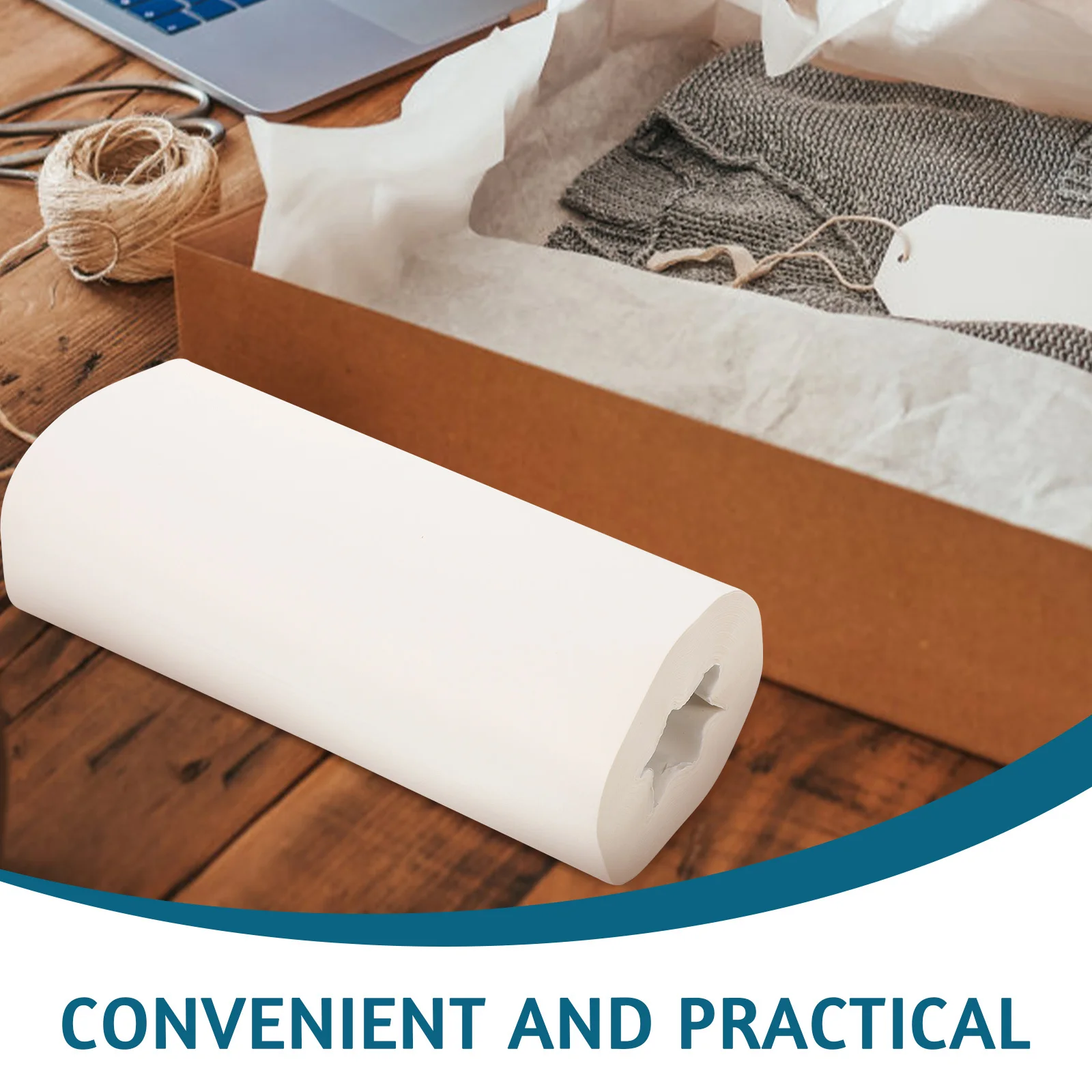 

1 Roll Gift Wrapping Roll Papers Solid White Tear-Resistant Paper for DIY Arts Clothes Shoes Flower Packing Gift Wrapping