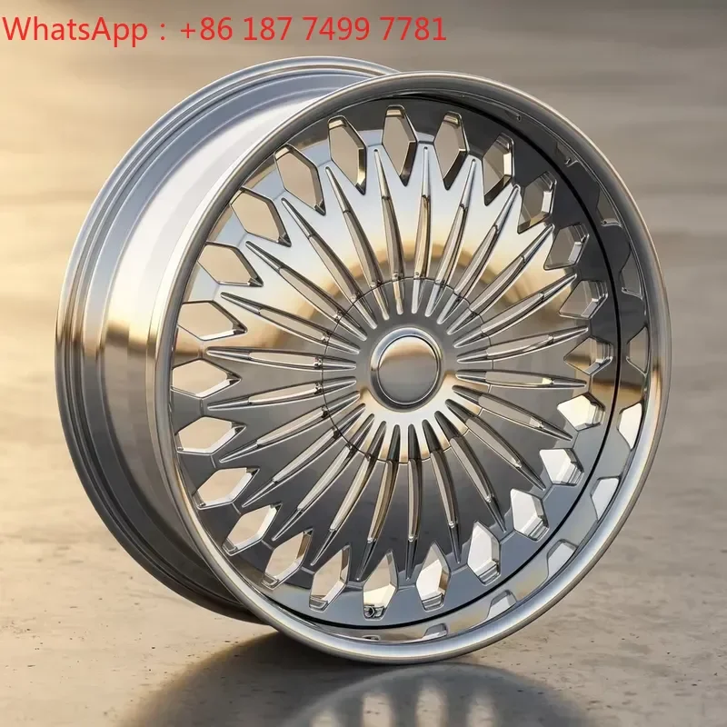 Forgex 2 Piece Forged Wheels 19 20 22 24 26 Inch Diamond Sunburst Style Rims for Escalade Tahoe Yukon Suburban Navigator F150