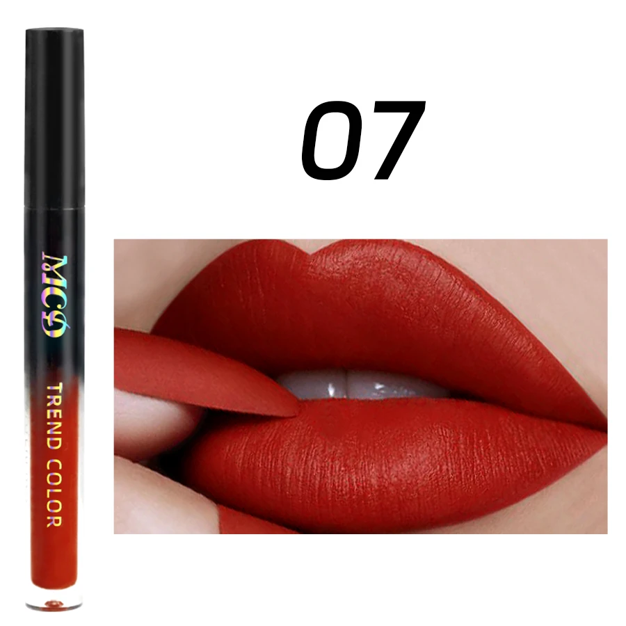 Rouge à lèvres liquide mat velours, 2 pièces, noir, rouge, imperméable, teinte à haute teneur en pigments, maquillage coréen, cadeaux, glaçage, tache pour les lèvres