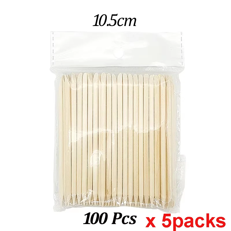 100Pcs/500Pcs Holz Häutchen Pusher Sticks 63/75/95/105/127/150/178MM Für Gel Polnisch Entfernen Sauber Pediküre DIY Design Punktierung Werkzeug
