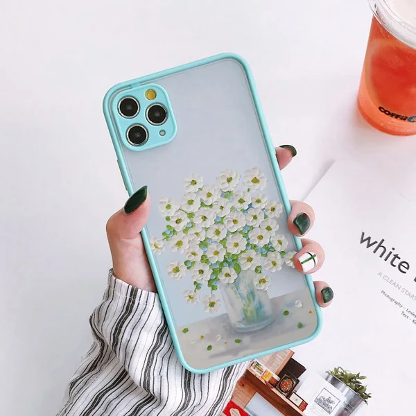 Retro Ölgemälde Blumen Handyhülle für iPhone 17 Pro Max 11 12 Pro Max 16 15 Pro Max Plus 13 12 Mini X XR XS 14 Plus Hüllen – Detail 3