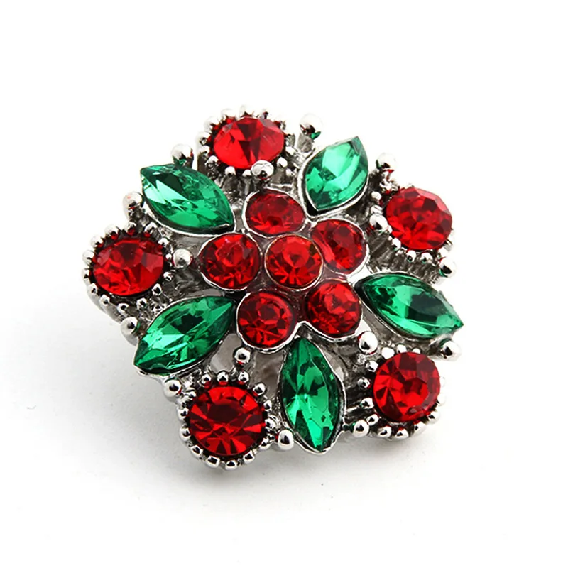 Hot Component 040 Crystal 18mm Metal Snap Button For Bracelet Necklace Interchangeable Jewelry Women Accessorie Findings