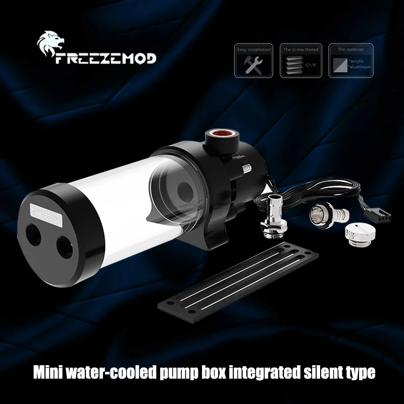 FREEZEMOD Mini Water Cooled Pump Box Integrated Silent PUB-SR500 Head 3 meters Flow 450L Industrial