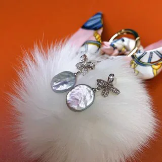 

Haze Blue Baroque Stud Earrings Freshwater Pearl Baroque Earrings Fashioneasiest for Match