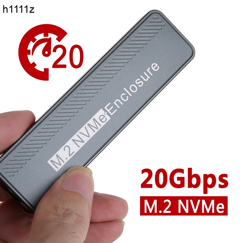 High Speed SSD Case 20Gbps M2 NVMe Enclosure External USB3.2 GEN2*2 20Gbps Solid State Drive M.2 Case Box MAX 4TB for Macbook PC