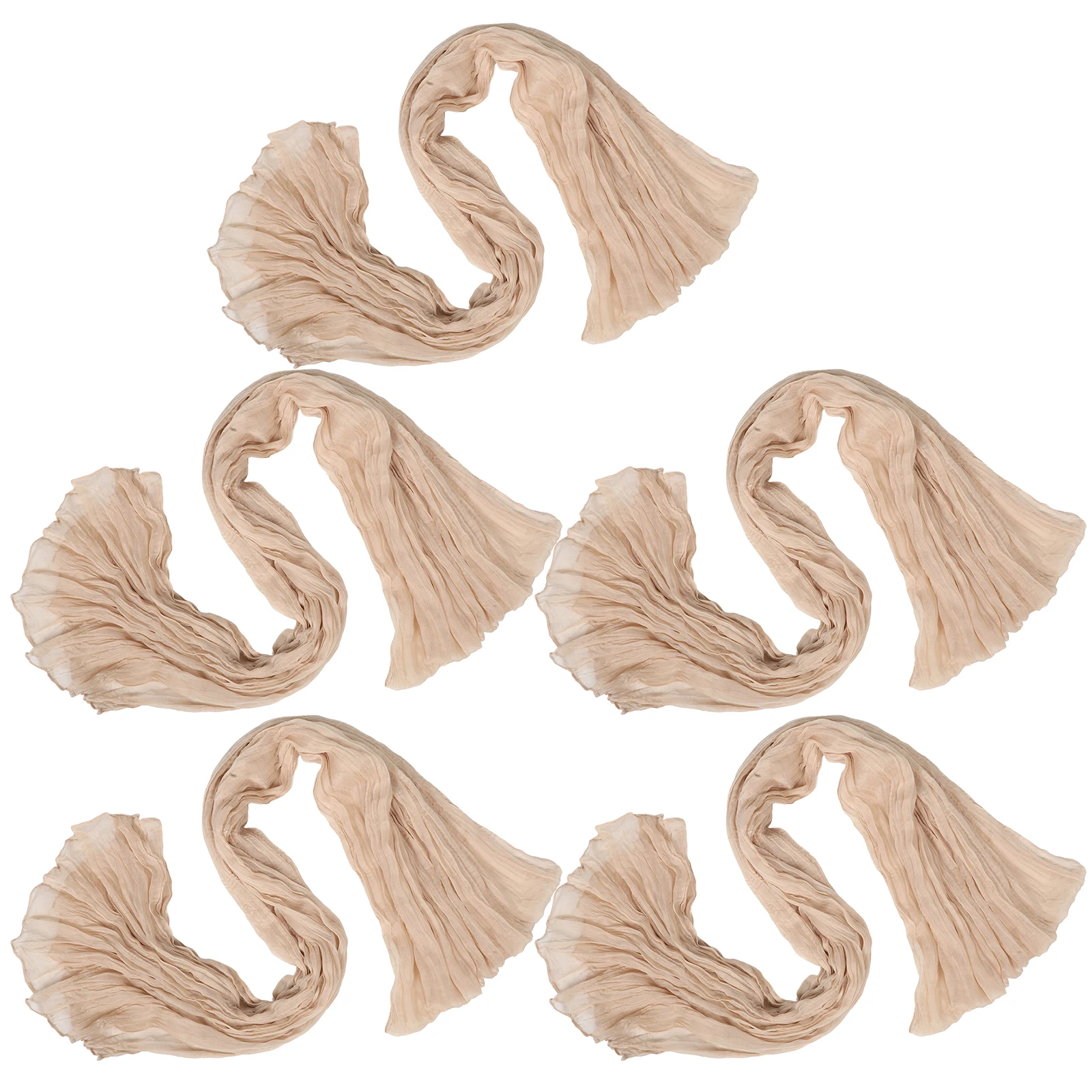 

5pcs Boho Table Runner 35X118 Inch Cheesecloth Gauze Fabric Wedding Baby Bridal Shower Decoration Fall Autumn Thanksgiving