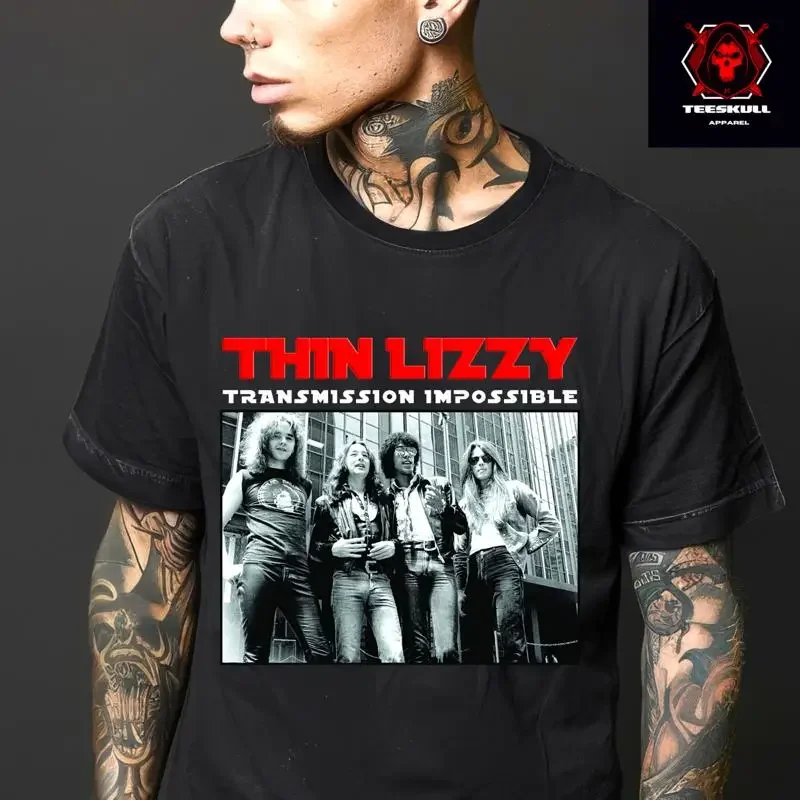 Футболка Thin Lizzy 'Transmission Impossible' унисекс из плотного хлопка, размеры S-3XL