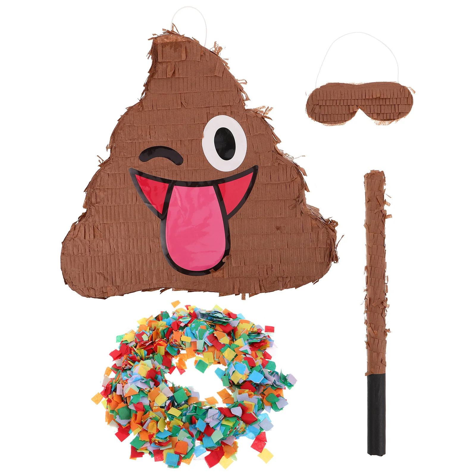 

1Set Poop-Themed Pinata for Parties Birthday Party Games Fun Decoration Hanging Outdoor Indoor Prank Props Festive