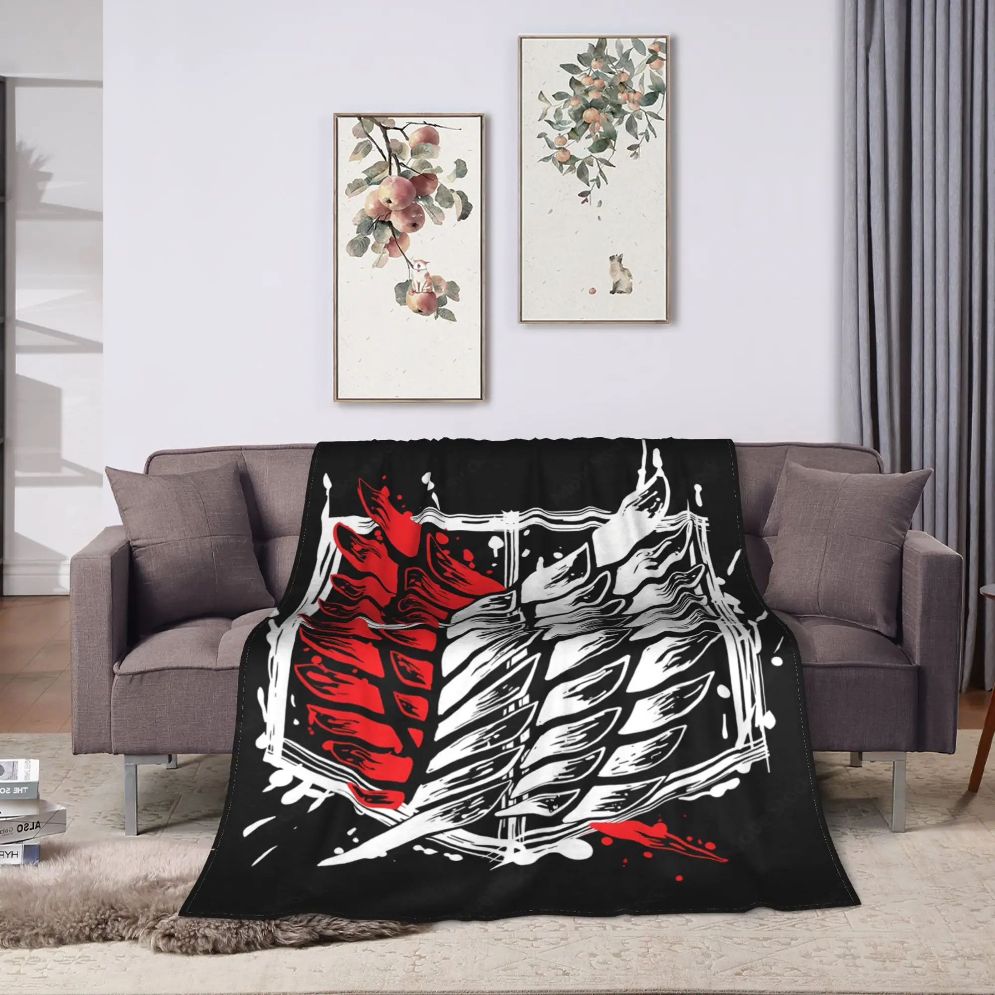 Anime Attacks on Titan Blanket Quality Super Soft  Throw Blanket Winter Child Couch Chair Street Trend Bedspread