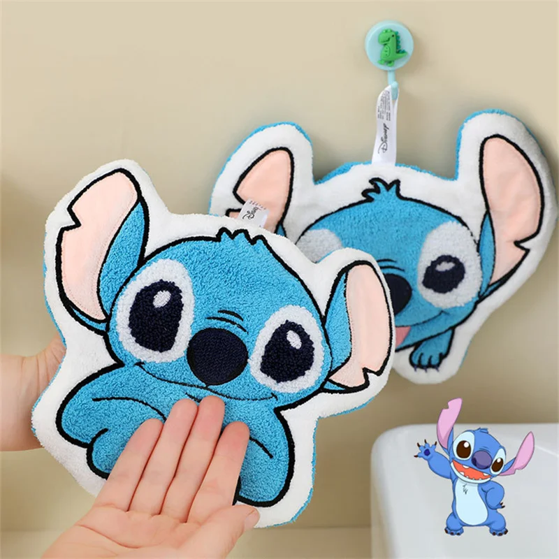 Stitch Cute Cartoon Hand Towel Lilo and Stitch Anime Figures Water Uptake Quick Drying Wipe Multifunctional Towel Coaster