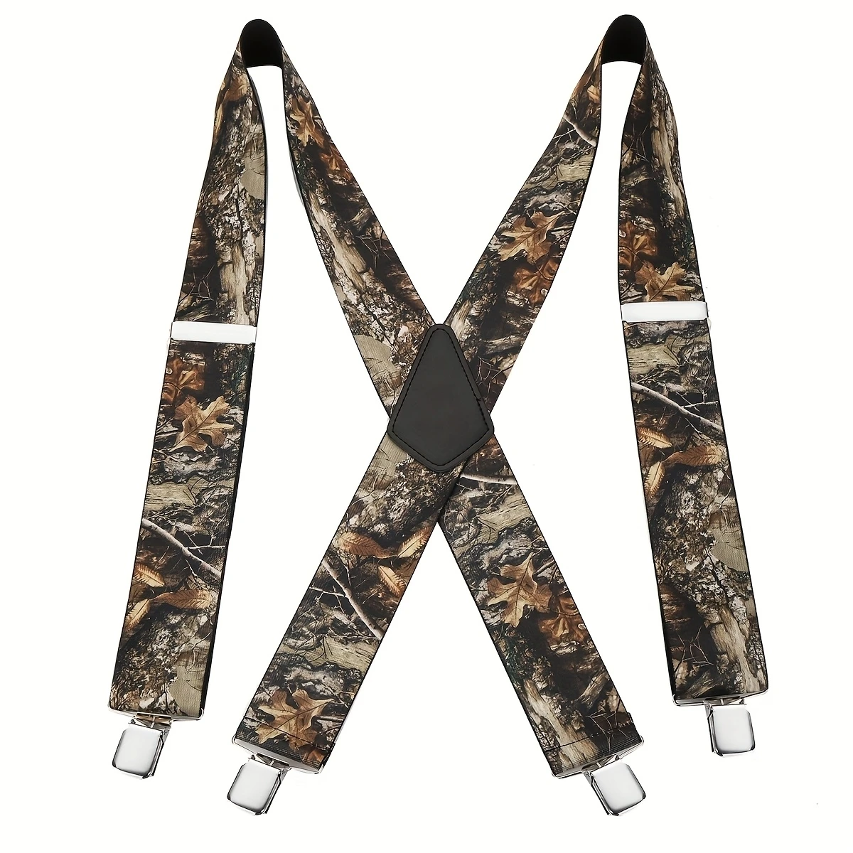 قميص بدلة رجالي بأربعة مشابك غير قابلة للانزلاق على شكل أوراق شجر 4 حمالات