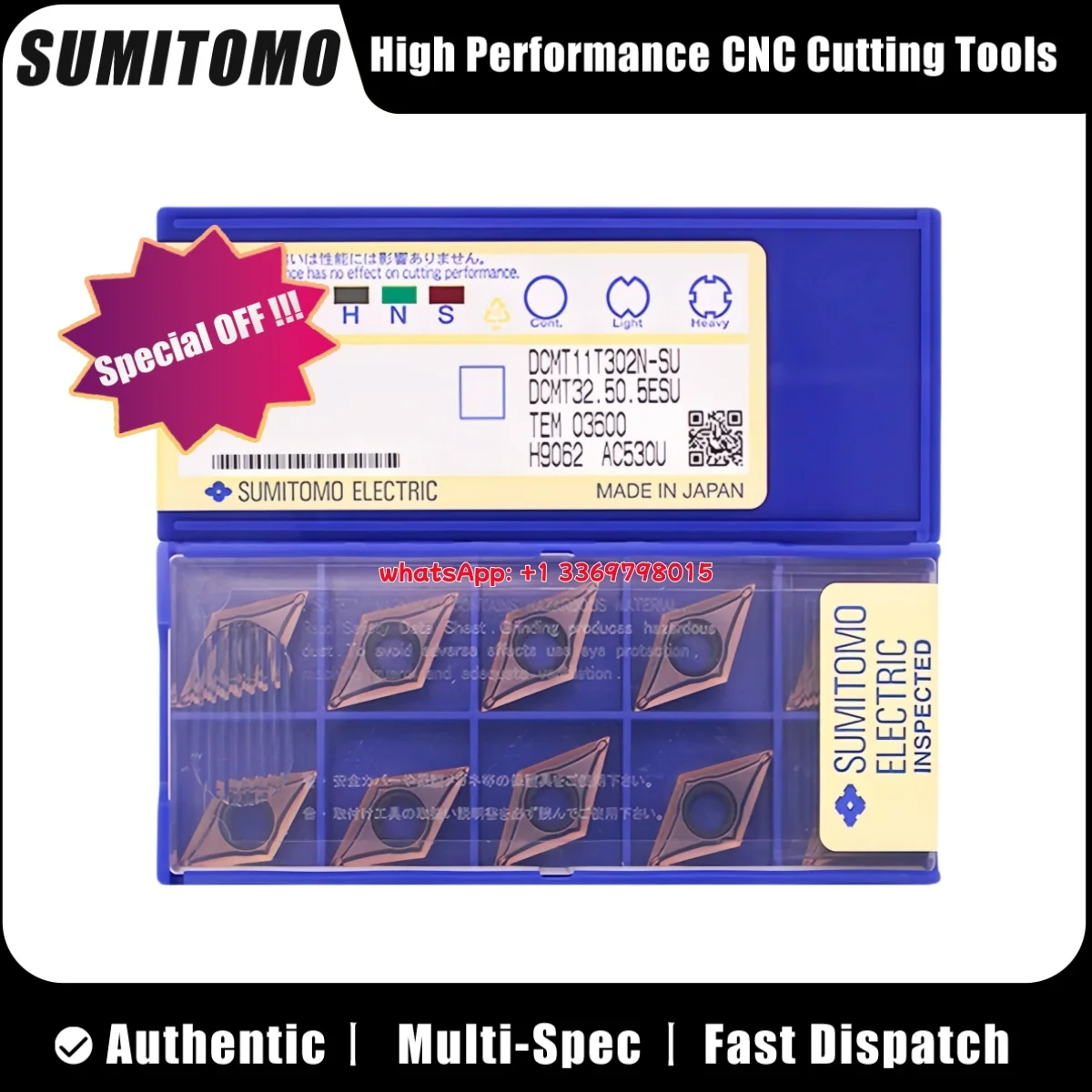 

SUMITOMO Оригинальная токарная вставка DCMG DCMG150412N-GU 10 шт.