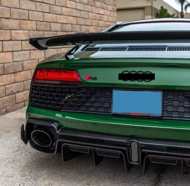 For 2019 to 2023 R8 Coupe Cap Style Rear Lip Upgrade to the High-end Version of R8 Dry Carbon Fiber Material Rear Spoiler