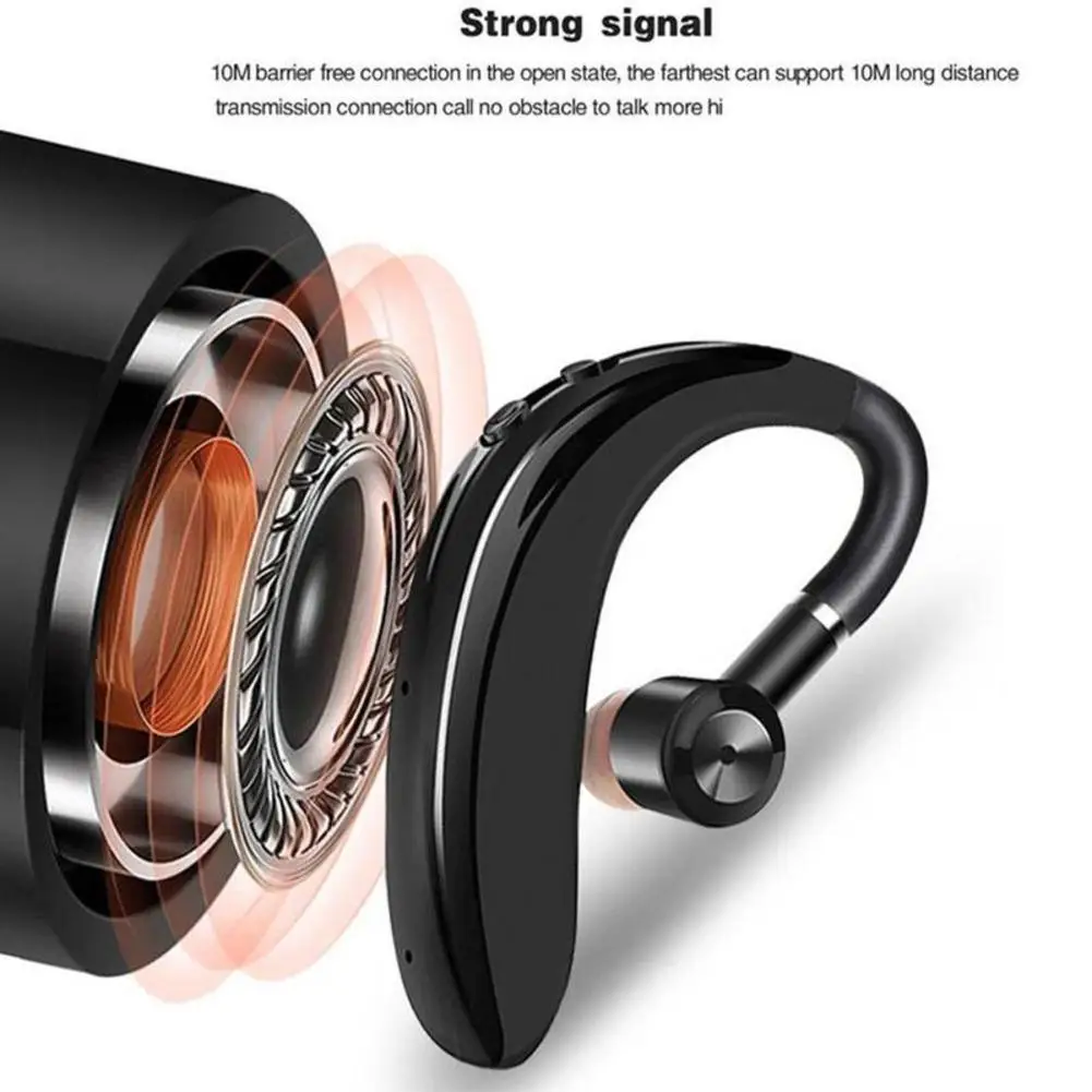 Wireless Earphone Waterproof Business Single Ear Comfortable In-ear Bluetooth 5.0 For All Smartphone Headset Sports Earbuds