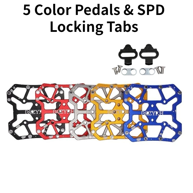AliExpress NONE 2PCS Flat Pedal Road Mountain Bike Universal Aluminum Alloy Pedal Bearing Outdoor Cycling Equipment Bicycle Accessories