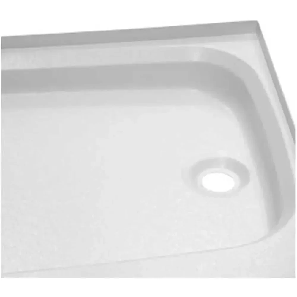 24 x 46 White Shower Pan with Right Drain for RVs, Manufactured Homes, and Travel Trailers