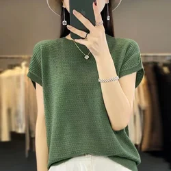 Thin short sleeved T-shirt for women's summer new round neck shirt, fashionable loose fitting women's fashionable top