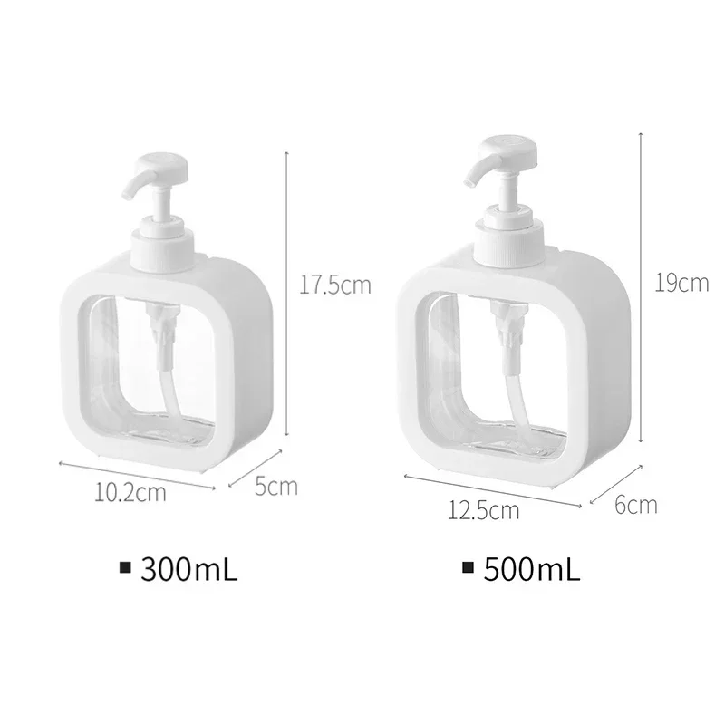 Kitchen Liquid Soap Dispenser Empty Pump Shampoo Bottle Dish Soap Container Bathroom Shower Gel Laundry Liquid Storage 300/500ml