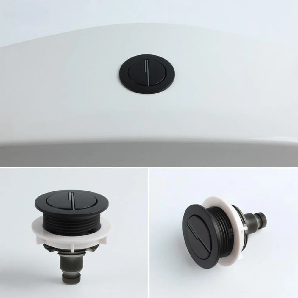 

Water-Saving Dual Flush Toilet Tank Push Button Replacement Round Chrome ABS Fits For Most Toilets Bathroom Fixture