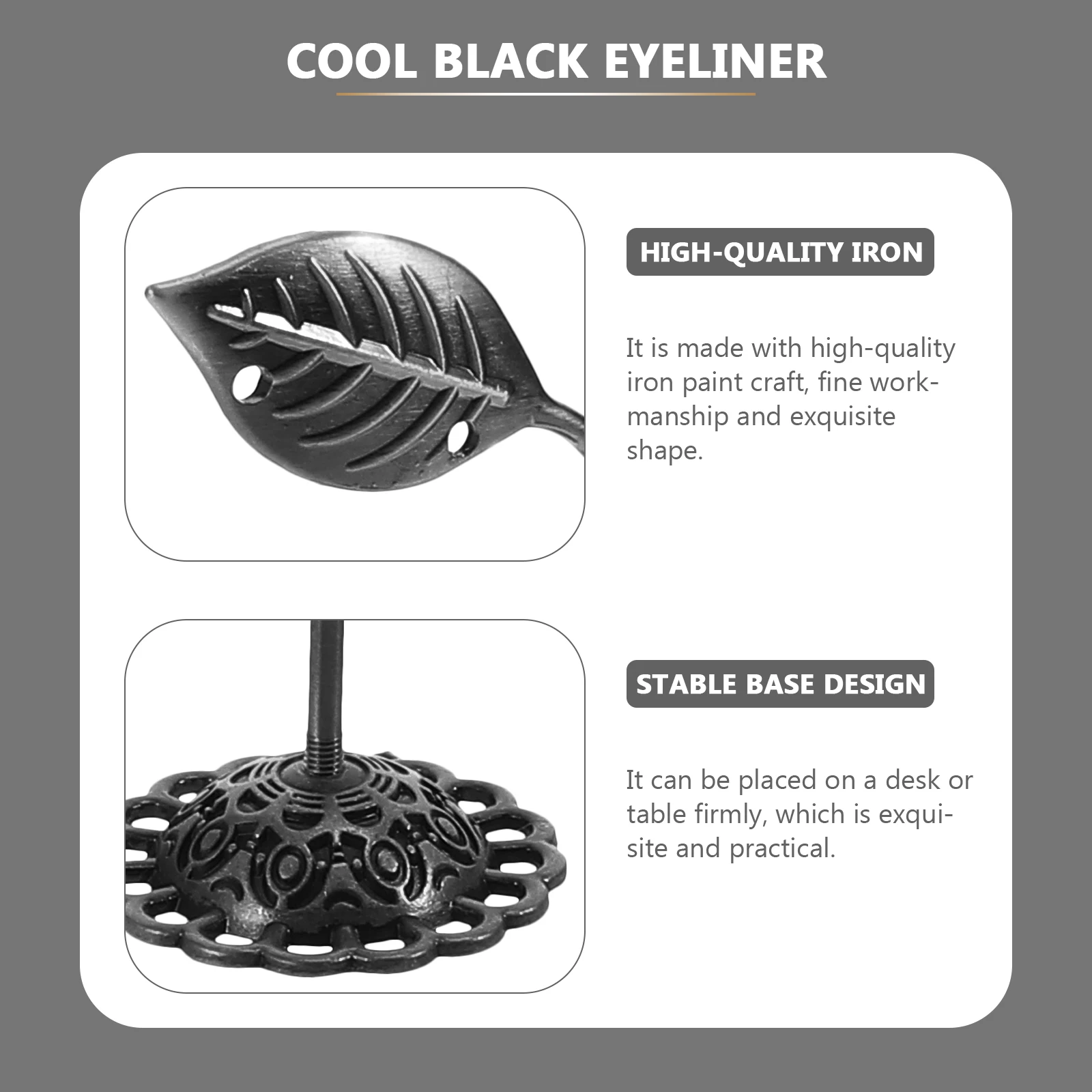 

3 Pcs Earring Display Stand Decorative Jewelry Iron Rack Multiple Holder Shelf Wrought Earrings Organizer Metal