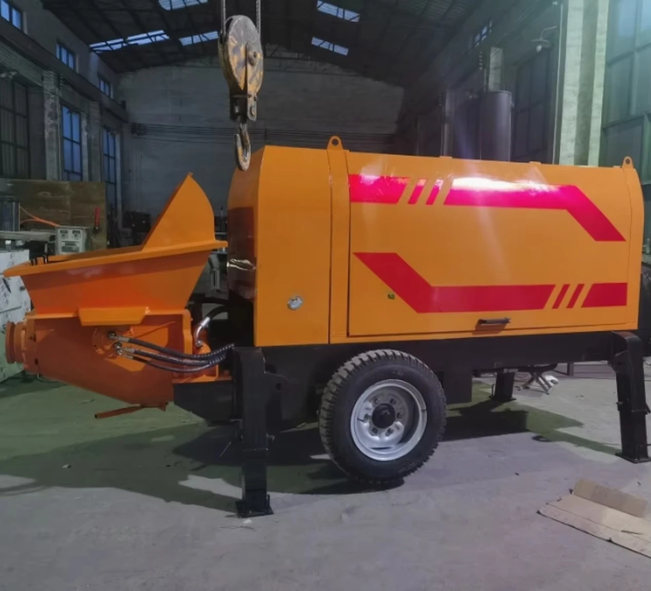 Electric Motor Driven Concrete Pump 35m3h 150m Vertical 500m Horizontal Distance for Heavy Foundation Works