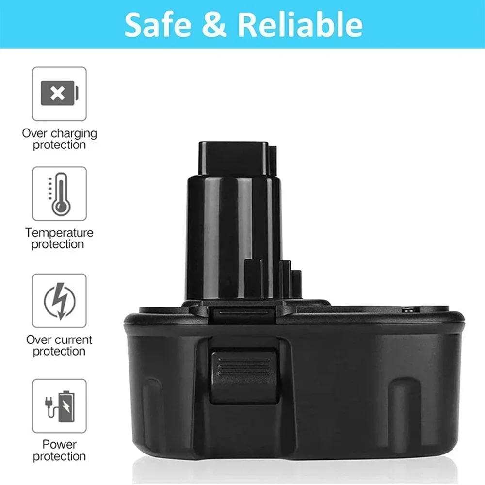 for Dewalt 4800/6800/9800mAh 14.4V Ni-MH Replacement Battery XRP DC9091 DC9094 DW9091 DE9091 DE9092 Cordless Power Tools