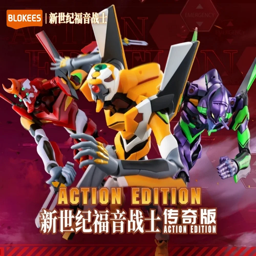 

Новые в наличии Blokees Neon Genesis Evangelion Фигурки EVA00 EVA01 EVA02 Игрушки Модель Собранная игрушка Детский подарок на день рождения