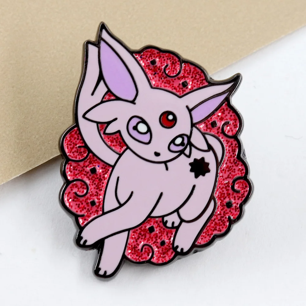 

Pokémon cute brooch flash ibex badge game character decoration doll anime pin halloween brooches for women Japanese