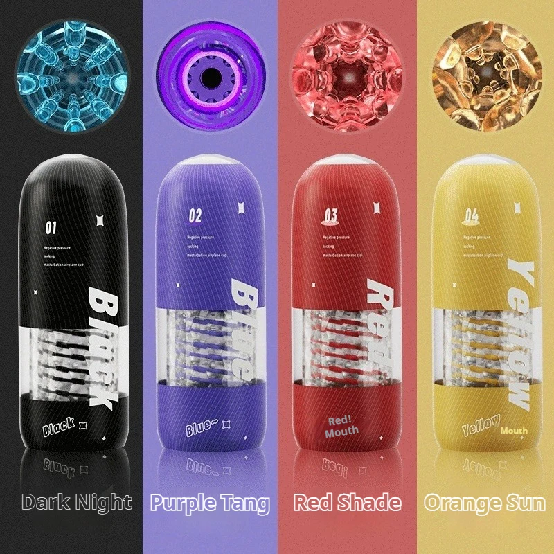 Male Masturbator 3D Textured 360 Rotating Spiral Vacuum Suction Cup Realistic Vagina Soft Pocket Pussy Sex Toys for Men 18+ 3