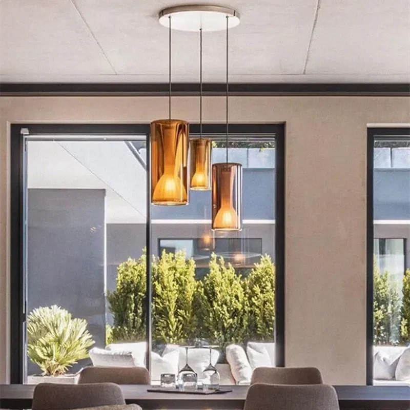 Lampe LED Suspendue au Design Nordique Moderne et Simple, Luminaire Décoratif d'Nik, Idéal pour une Chambre à Coucher, un Restaurant ou un Bar