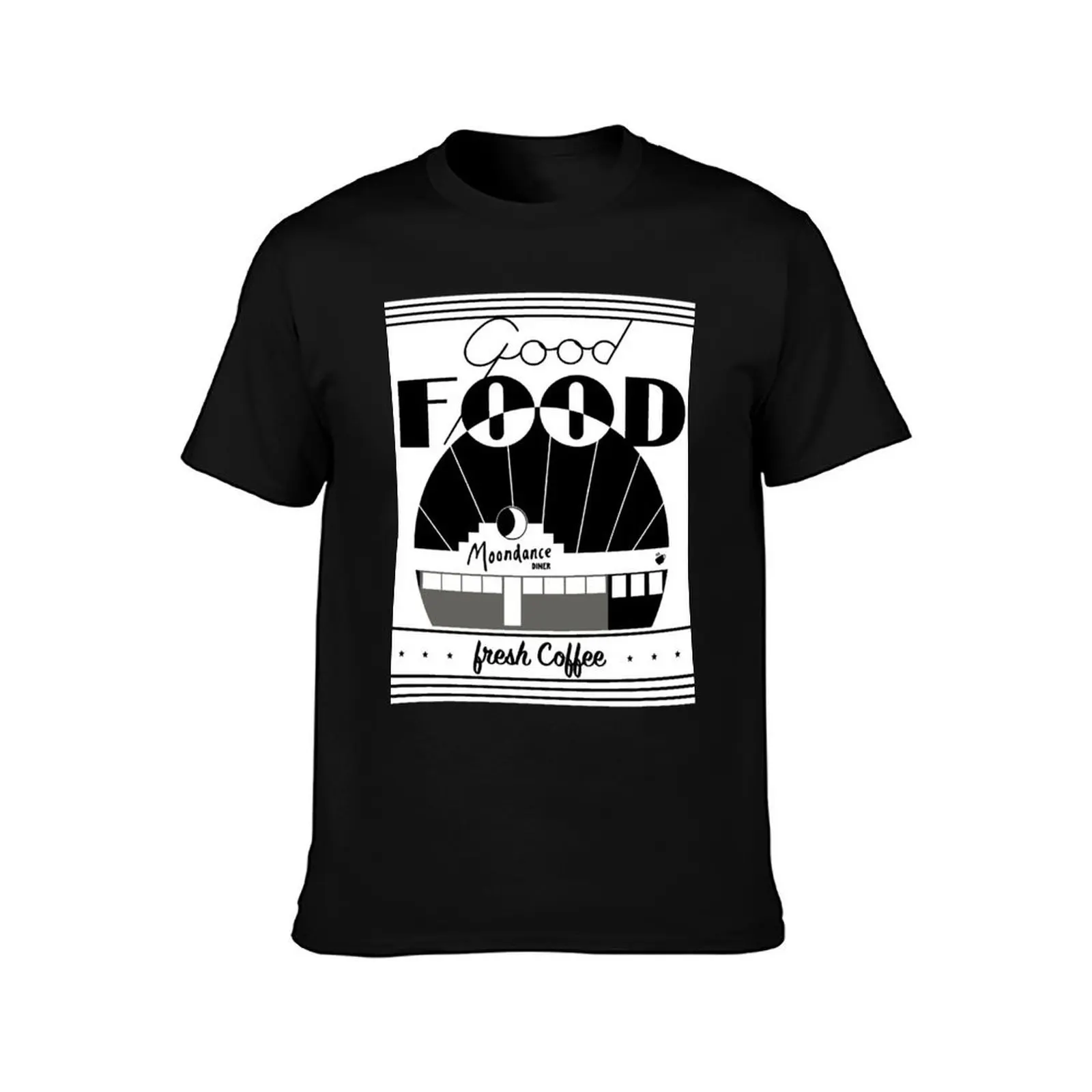 Moondance Diner Tick Tick Boom T-Shirt, Summer Casual Cotton Tee, Oversized Streetwear Tops, Vintage Graphic Print, 100% Cotton