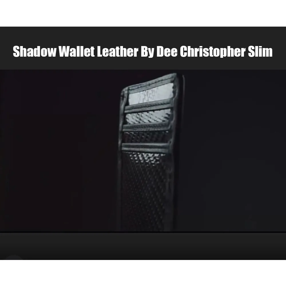 

Shadow Wallet Leather By Dee Christopher Slim Minimalist Mentalism Prop Close-Up Magic Tricks Gimmick Magician Card Reveal Magia