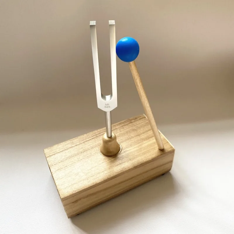 

Камертон из алюминиевого сплава, 528 Гц, камертон для звукового исцеления, йога, медитации, расслабления, камертон с деревянной основой, резонансные вилки, ударные