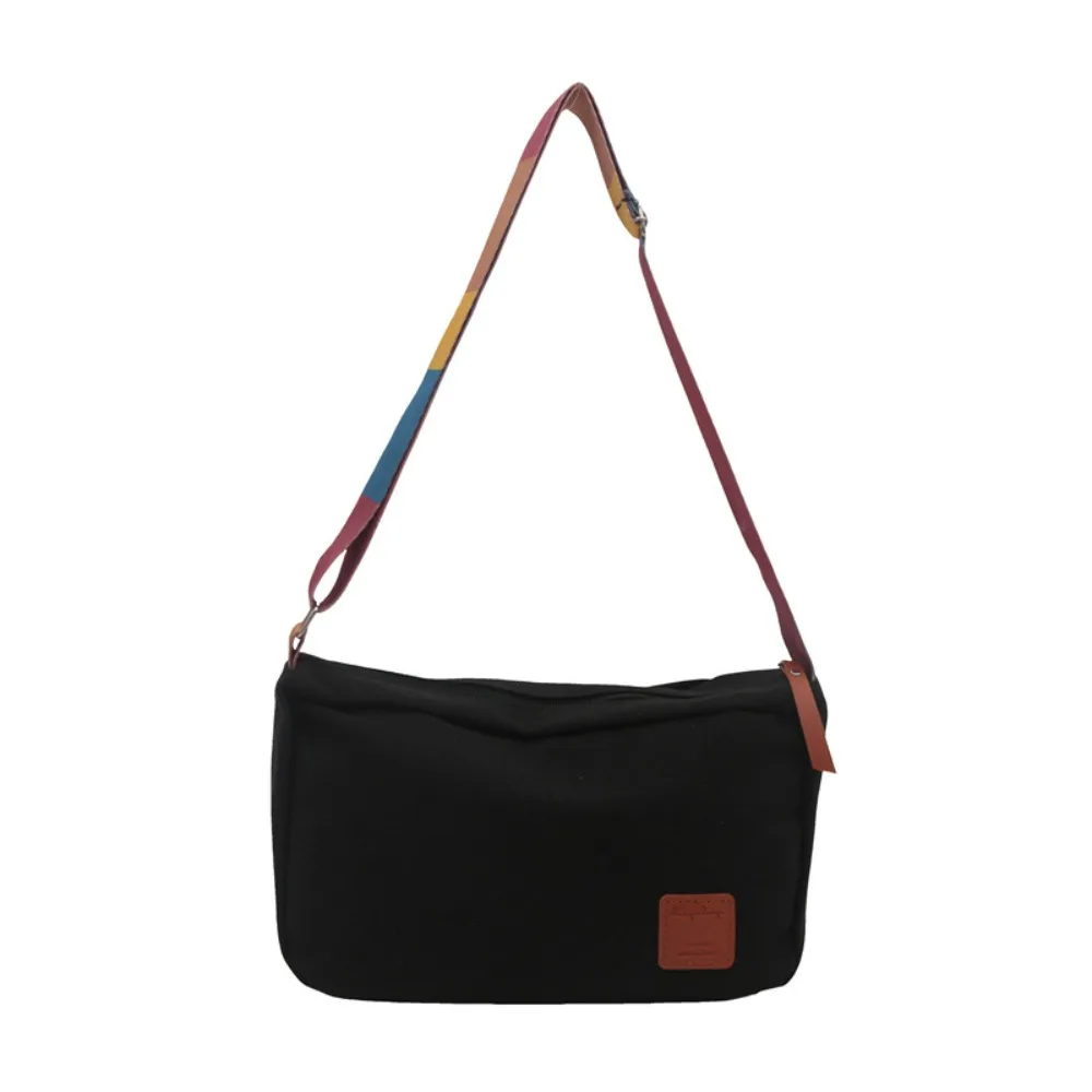 

Fashion Canvas Crossbody Bags Solid Color Colored Shoulder Strap Shoulder Bag Vintage Fanny Pack Outdoor Sports
