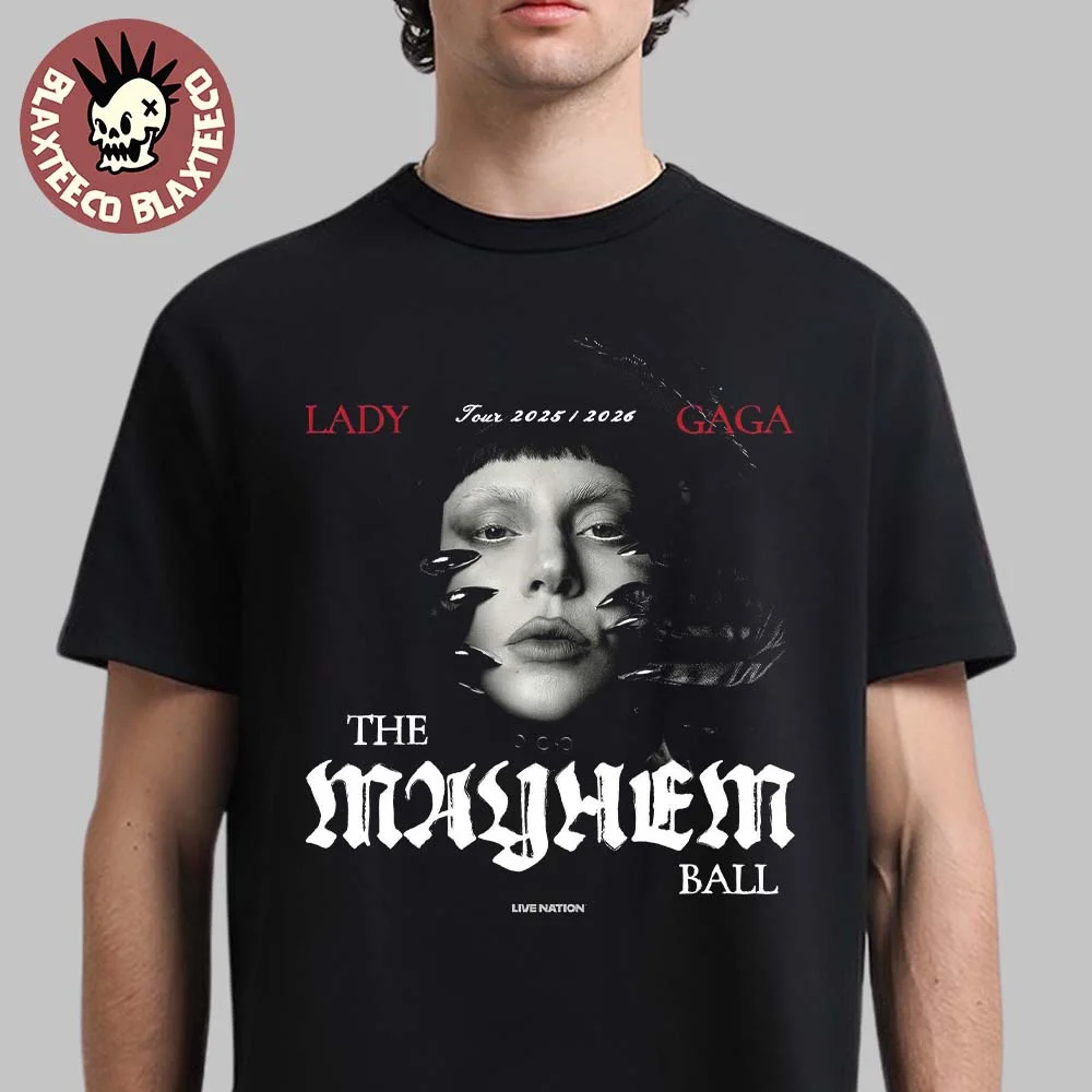 

Лето 2022, женская рубашка Gaga Mayhem Ball Tour, футболка Mayhem из 100% чистого хлопка с принтом, женская футболка Gaga Merch Lady Gaga Mayhem Album