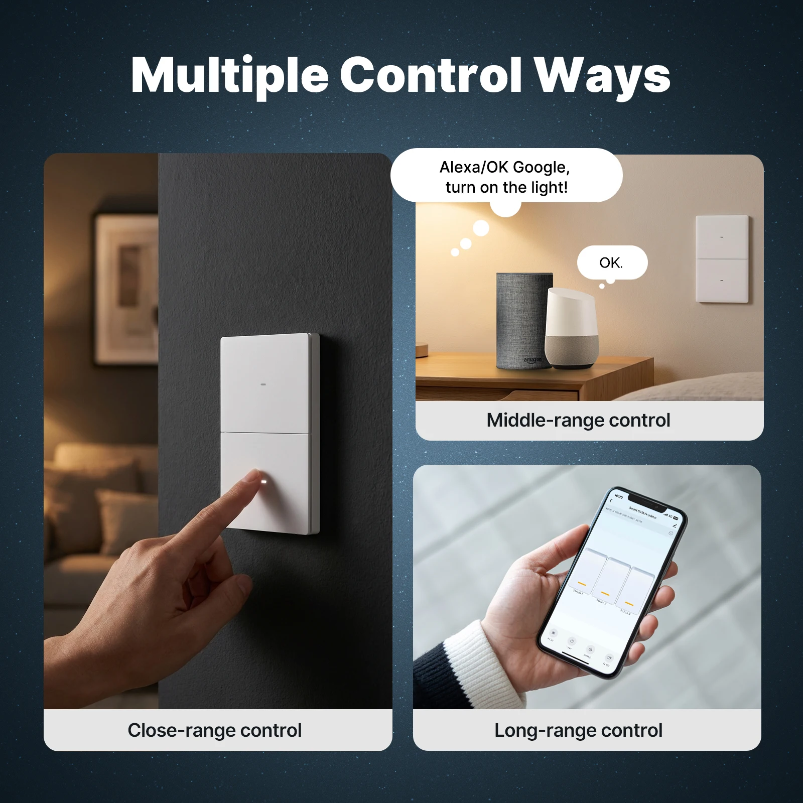 MOES Tuya Star Grand Series Zigbee Smart Wandlichtschalter US-Druckknopf APP-Fernbedienung Sprachsteuerung Kompatibel mit Alexa Google Home – Detail 9