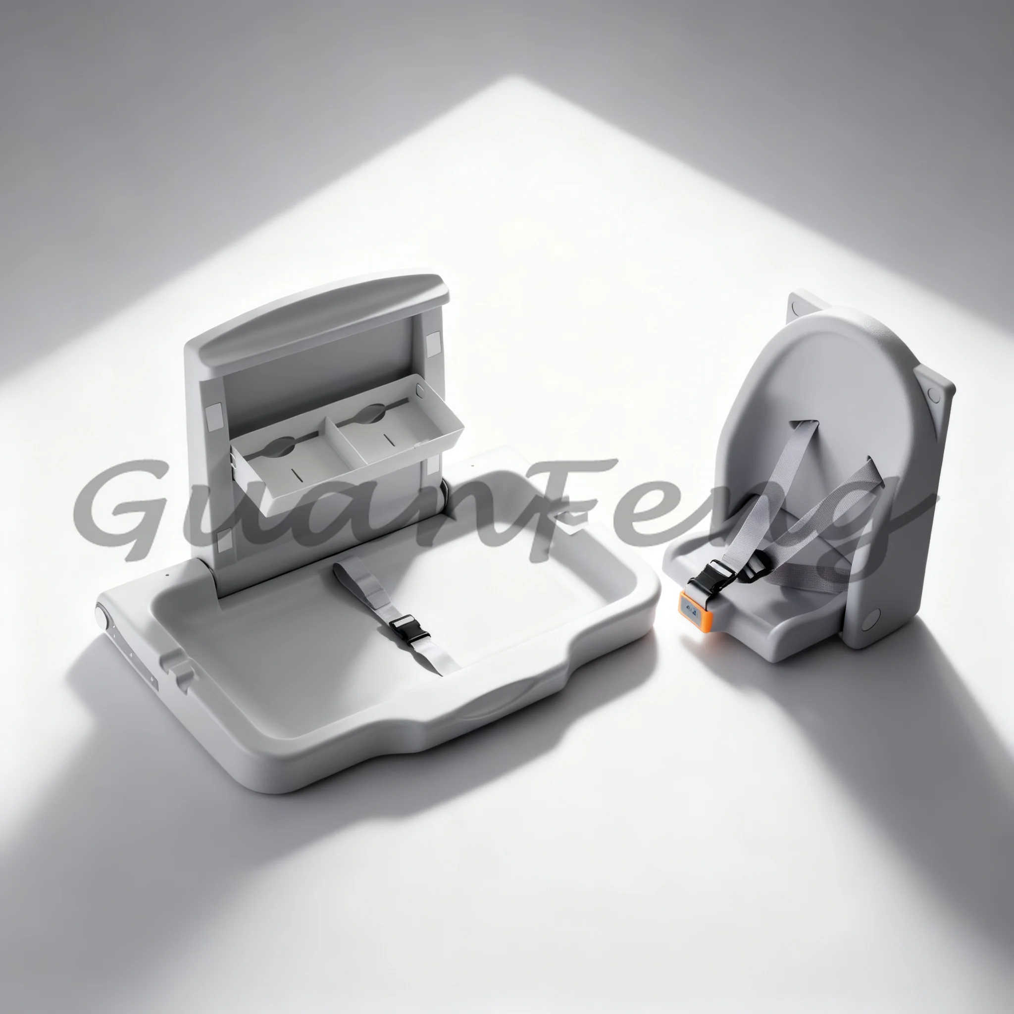 Foldable wall mounted diaper changing station, a multifunctional diaper changer suitable for family daycare centers